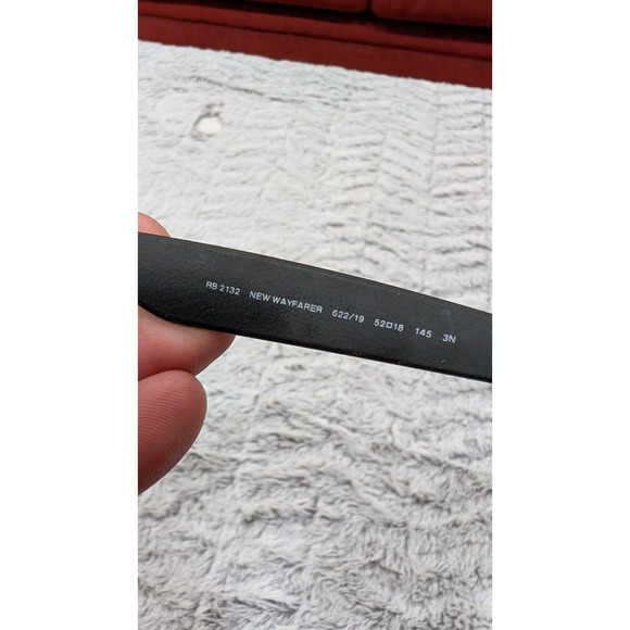 Ray-Ban RB 2132 New Wayfarer Black-Crystal Black Sunglasses - IC 18 - Picture 6 of 6